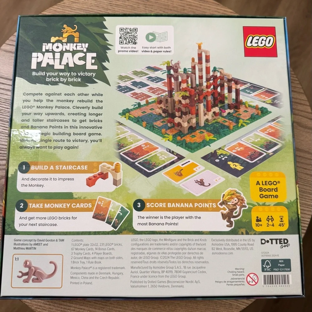 LEGO Monkey Palace Board Game. Build your way to victory Brick by Brick